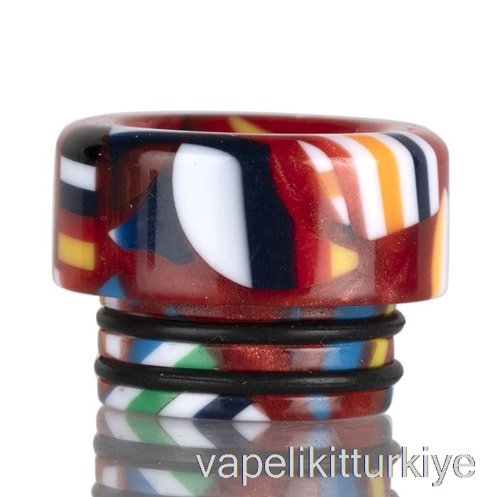 Vape Elektronik Sigara 810 Shorty Mozaik Damla Ucu Kırmızı